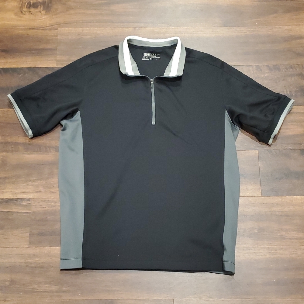 Nike Golf Black and Gray Dri-FIT Shirt